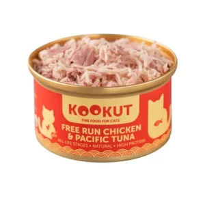 [貓貓專區] KOOKUT 放養雞太平洋吞拿魚貓罐頭 70g (紅黃罐)