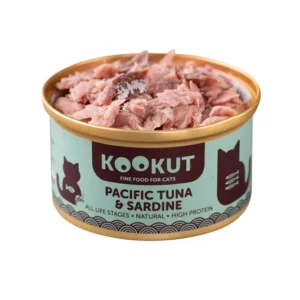 [貓貓專區] KOOKUT 太平洋吞拿魚沙甸魚貓罐頭 70g (淺藍罐)