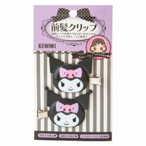 [日本直送] 現貨 Kuromi - 可羅米瀏海髮夾 (一包兩個)