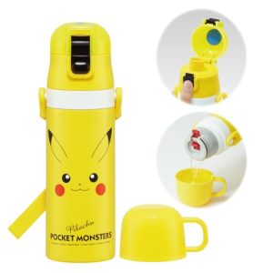 [日本直送] Pokemon - 寵物小精靈 比卡超2way不鏽鋼水樽470ml